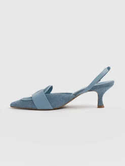 Shoes|Saint and Sofia Bridget Sling Back Heels - Blue