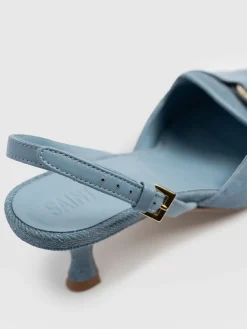Shoes|Saint and Sofia Bridget Sling Back Heels - Blue