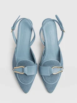 Shoes|Saint and Sofia Bridget Sling Back Heels - Blue