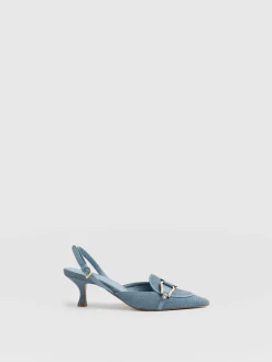 Shoes|Saint and Sofia Bridget Sling Back Heels - Blue
