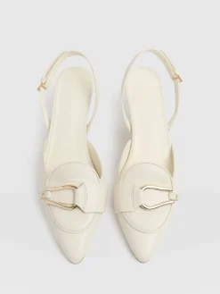 Shoes|Saint and Sofia Bridget Sling Back Heels - Cream