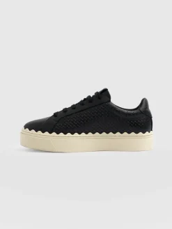 Sneakers|Shoes|Saint and Sofia Brook Scallop Sneaker - Black