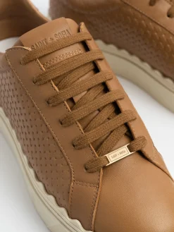 Shoes|Sneakers|Saint and Sofia Brook Scallop Sneaker - Tan
