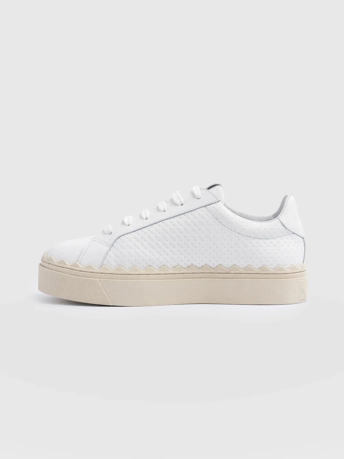 Sneakers|Shoes|Saint and Sofia Brook Scallop Sneaker - White