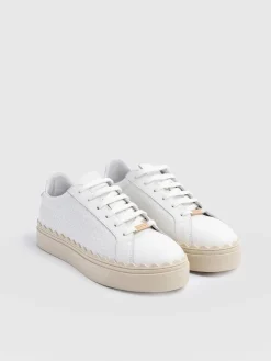 Sneakers|Shoes|Saint and Sofia Brook Scallop Sneaker - White