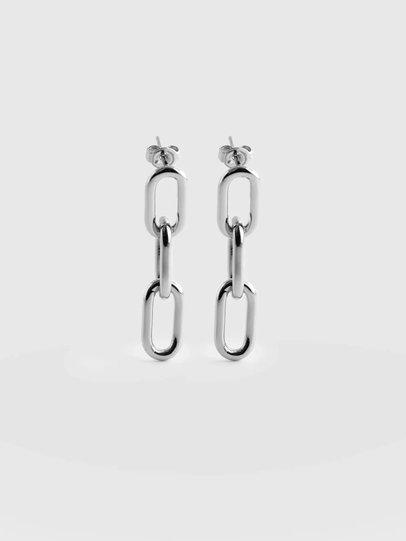 Silver Jewelry|Jewelry|Saint and Sofia Cable Chain Drop Earrings - Silver