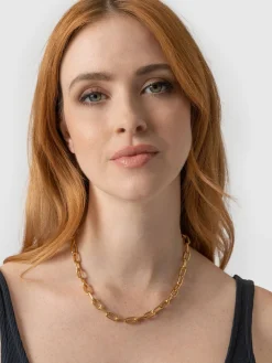 Gold Jewelry|Jewelry|Saint and Sofia Cable Chain Necklace - Gold