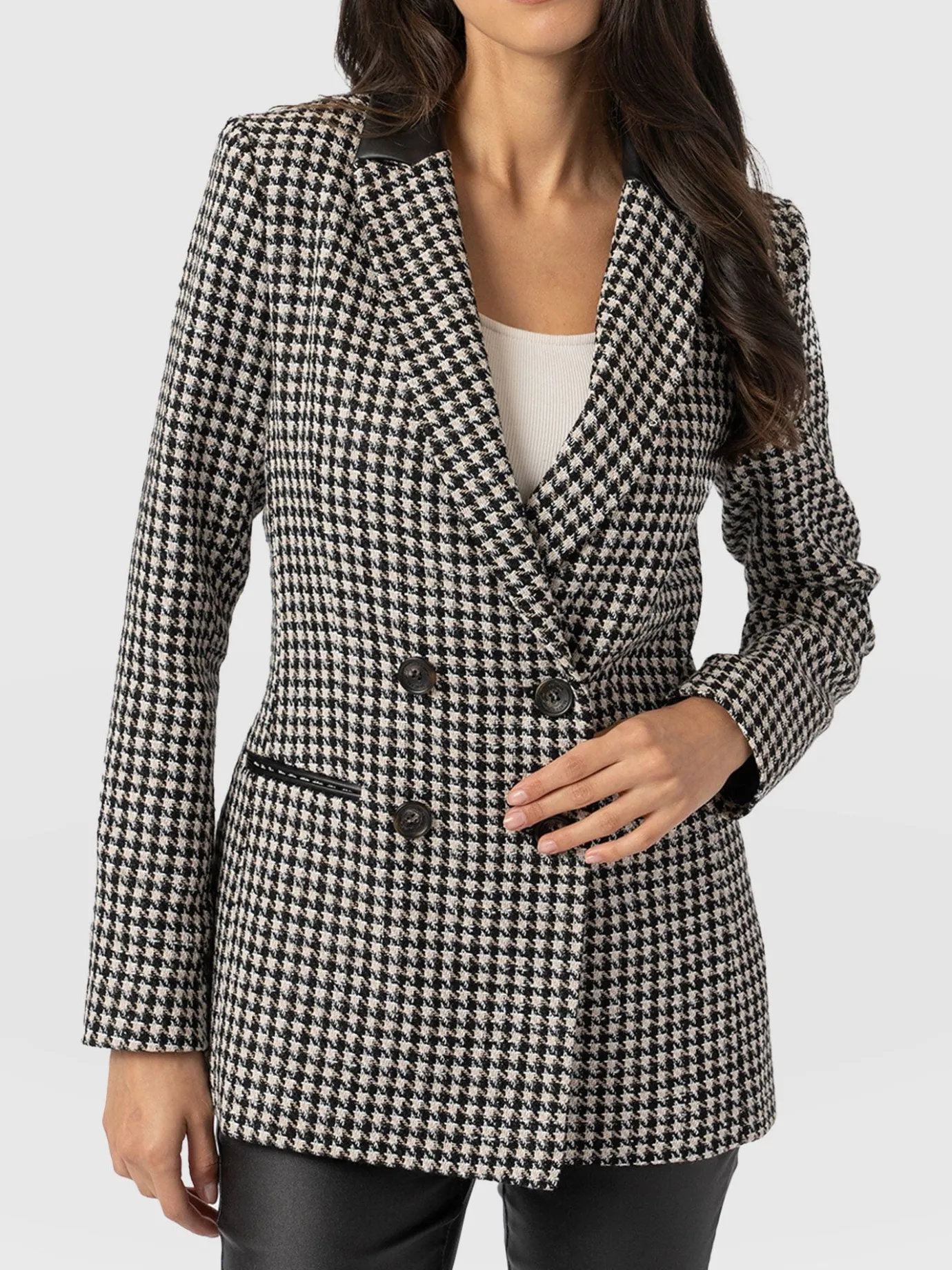 Coats & Jackets|Blazers|Saint and Sofia Cambridge Blazer - Houndstooth