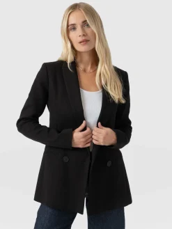 Coats & Jackets|Blazers|Saint and Sofia Cambridge Blazer Crepe - Black