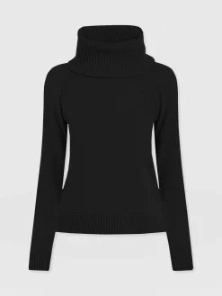 Knitwear|Sweaters|Saint and Sofia Cambridge Cashmere Sweater - Black