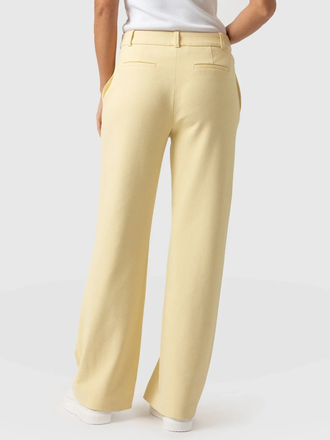 Pants|Saint and Sofia Cambridge Tailored Wide Leg Pant - Yellow