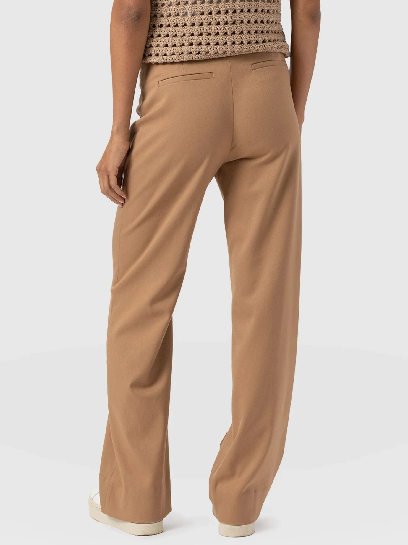 Pants|Saint and Sofia Cambridge Tailored Wide Leg Pant - Camel