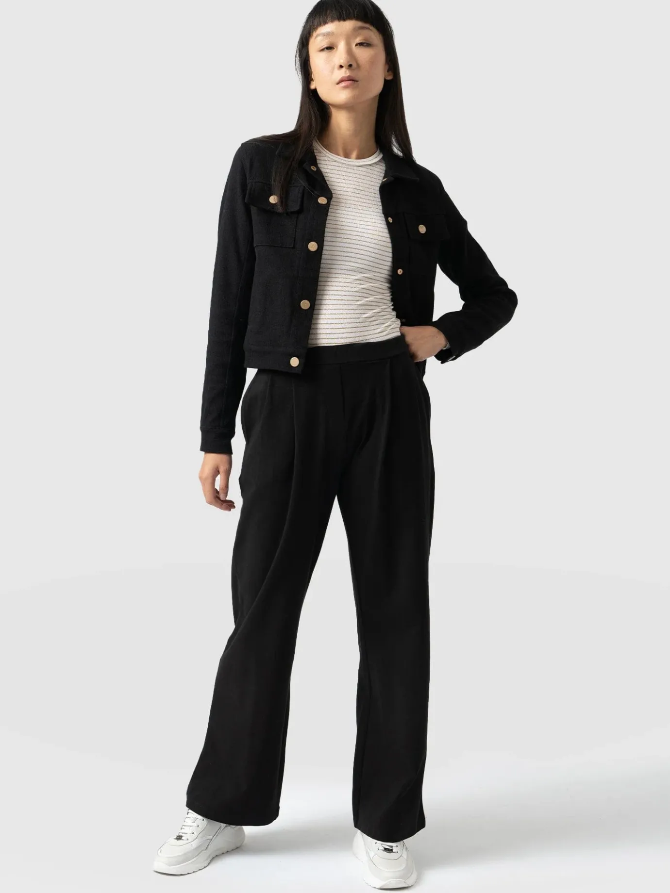 Pants|Saint and Sofia Camden Wide Leg Pant - Black