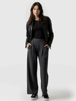 Pants|Saint and Sofia Camden Wide Leg Pant - Charcoal
