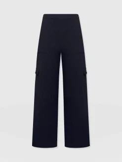 Pants|Saint and Sofia Cargo Chelsea Wide Leg Pant - Navy