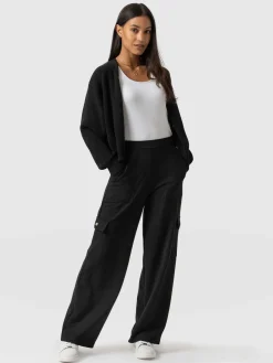 Pants|Saint and Sofia Cargo Chelsea Wide Leg Pant - Black