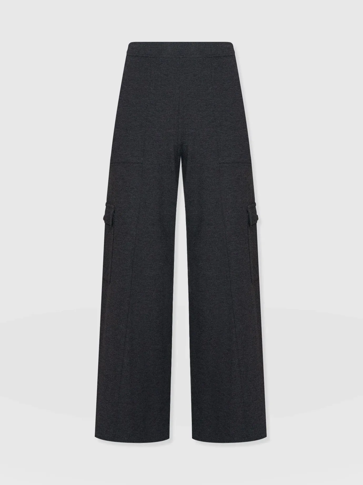 Pants|Saint and Sofia Cargo Chelsea Wide Leg Pant - Charcoal