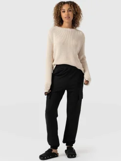 Pants|Saint and Sofia Cargo Tapered Pant - Black