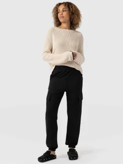 Pants|Saint and Sofia Cargo Tapered Pant - Black