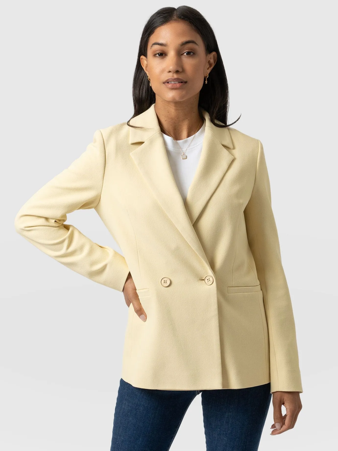 Coats & Jackets|Blazers|Saint and Sofia Carmen Blazer - Yellow