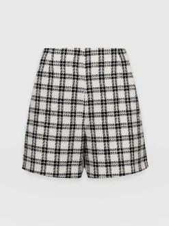 Shorts|Saint and Sofia Carnaby Short - Black & Cream Check