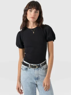 T-shirts & Tanks|Saint and Sofia Cavendish Tee - Black