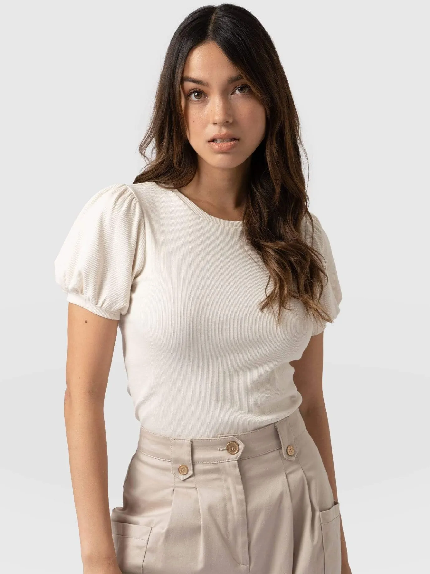 T-shirts & Tanks|Saint and Sofia Cavendish Tee - Cream