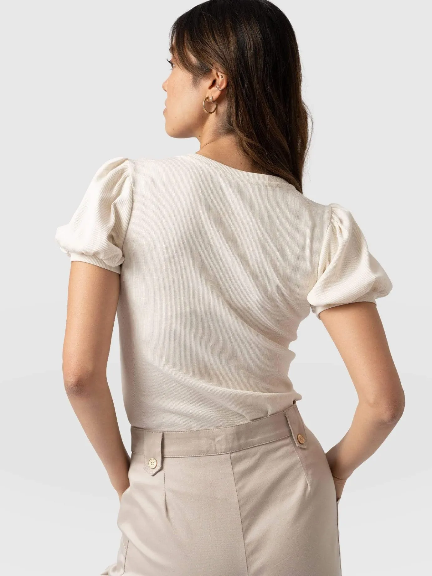 T-shirts & Tanks|Saint and Sofia Cavendish Tee - Cream