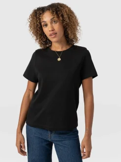 T-shirts & Tanks|Saint and Sofia Chelsea Crew Neck Tee - Black