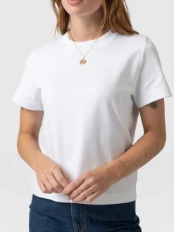 T-shirts & Tanks|Saint and Sofia Chelsea Crew Neck Tee - White