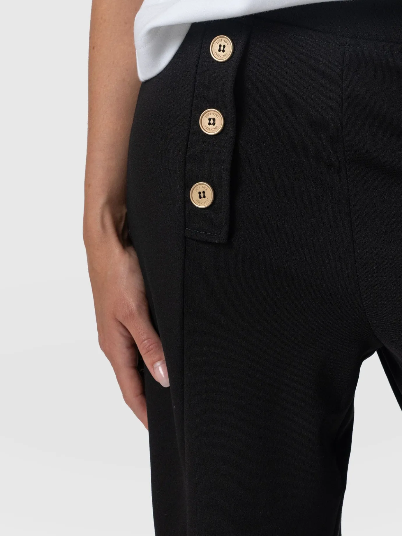 Pants|Saint and Sofia Chelsea Pant - Black Jersey