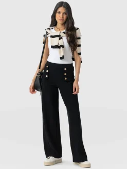 Pants|Saint and Sofia Chelsea Pant - Black Textured