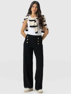 Pants|Saint and Sofia Chelsea Pant - Black Textured
