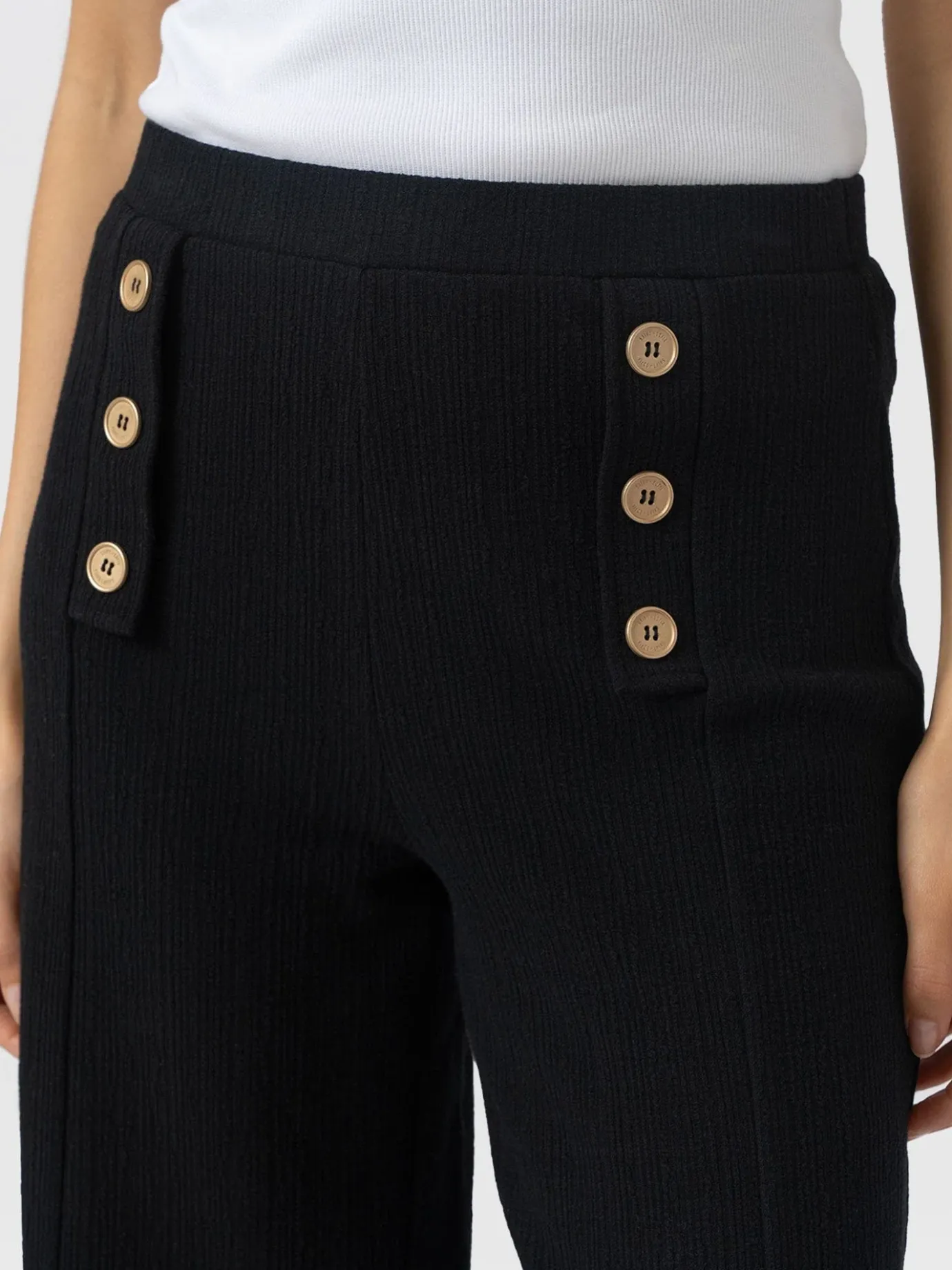 Pants|Saint and Sofia Chelsea Pant - Black Textured