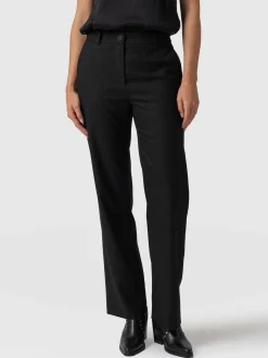 Pants|Saint and Sofia Chester Straight Leg Pant - Black Pinstripe
