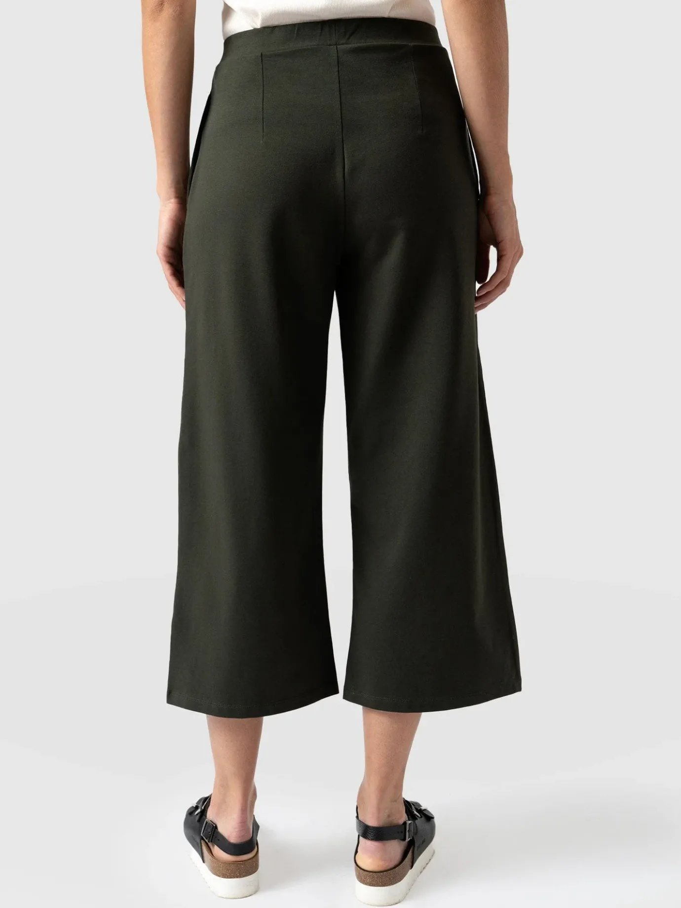Shorts|Saint and Sofia City Culotte - Khaki Pleats