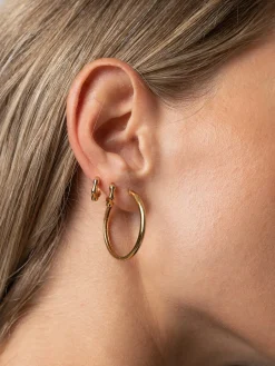 Gold Jewelry|Jewelry|Saint and Sofia Classic Hoop Earrings - Gold