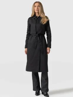 Coats & Jackets|Saint and Sofia Classic Trench Coat - Black