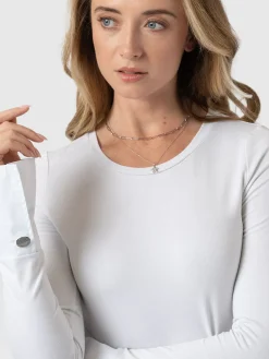 T-shirts & Tanks|Saint and Sofia Connie Cuff Tee - White