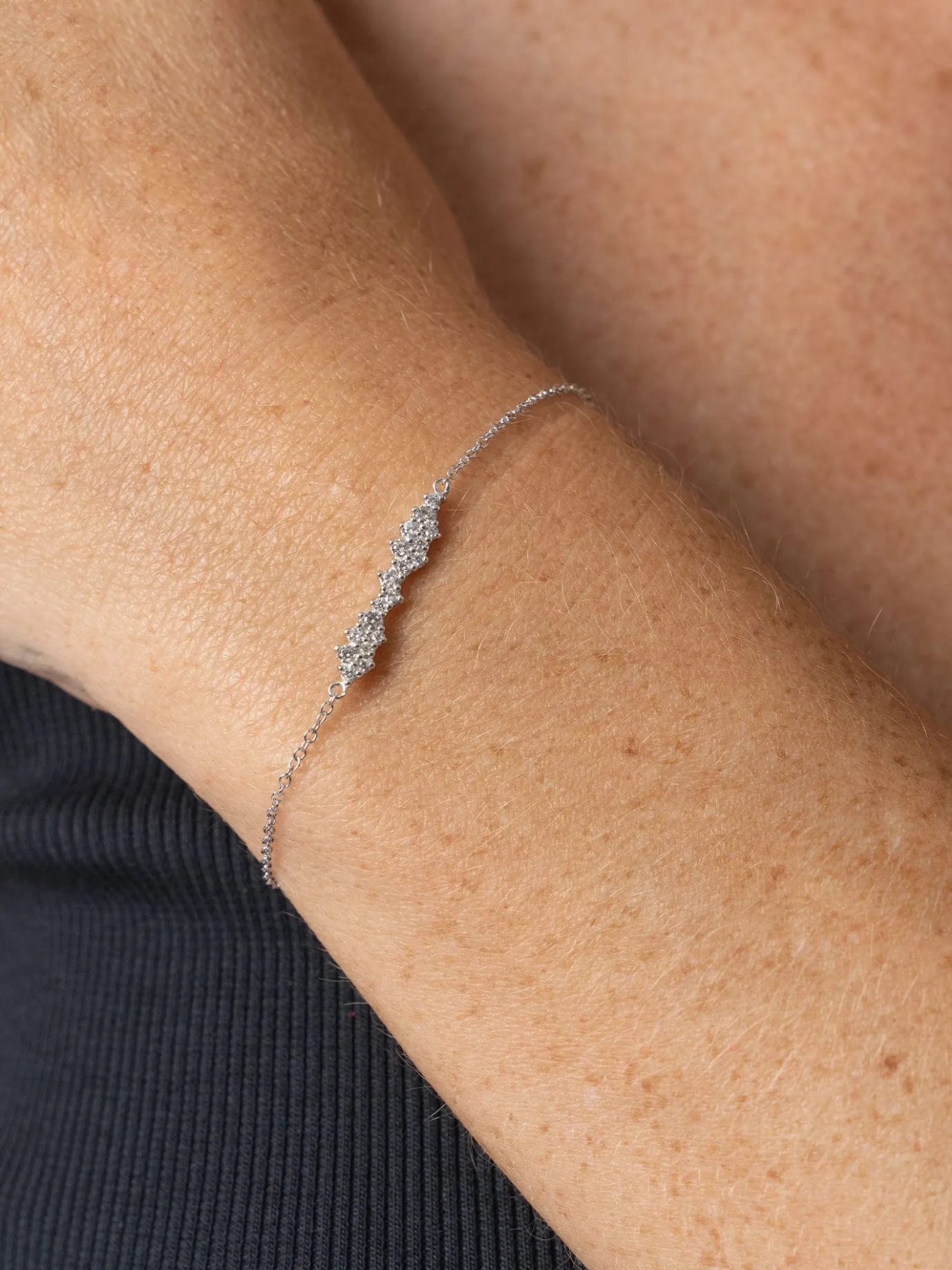 Silver Jewelry|Jewelry|Saint and Sofia Constellation Cluster Bar Bracelet - Silver