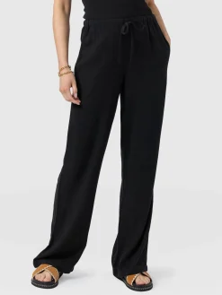 Pants|Saint and Sofia Corinne Linen Pant - Black