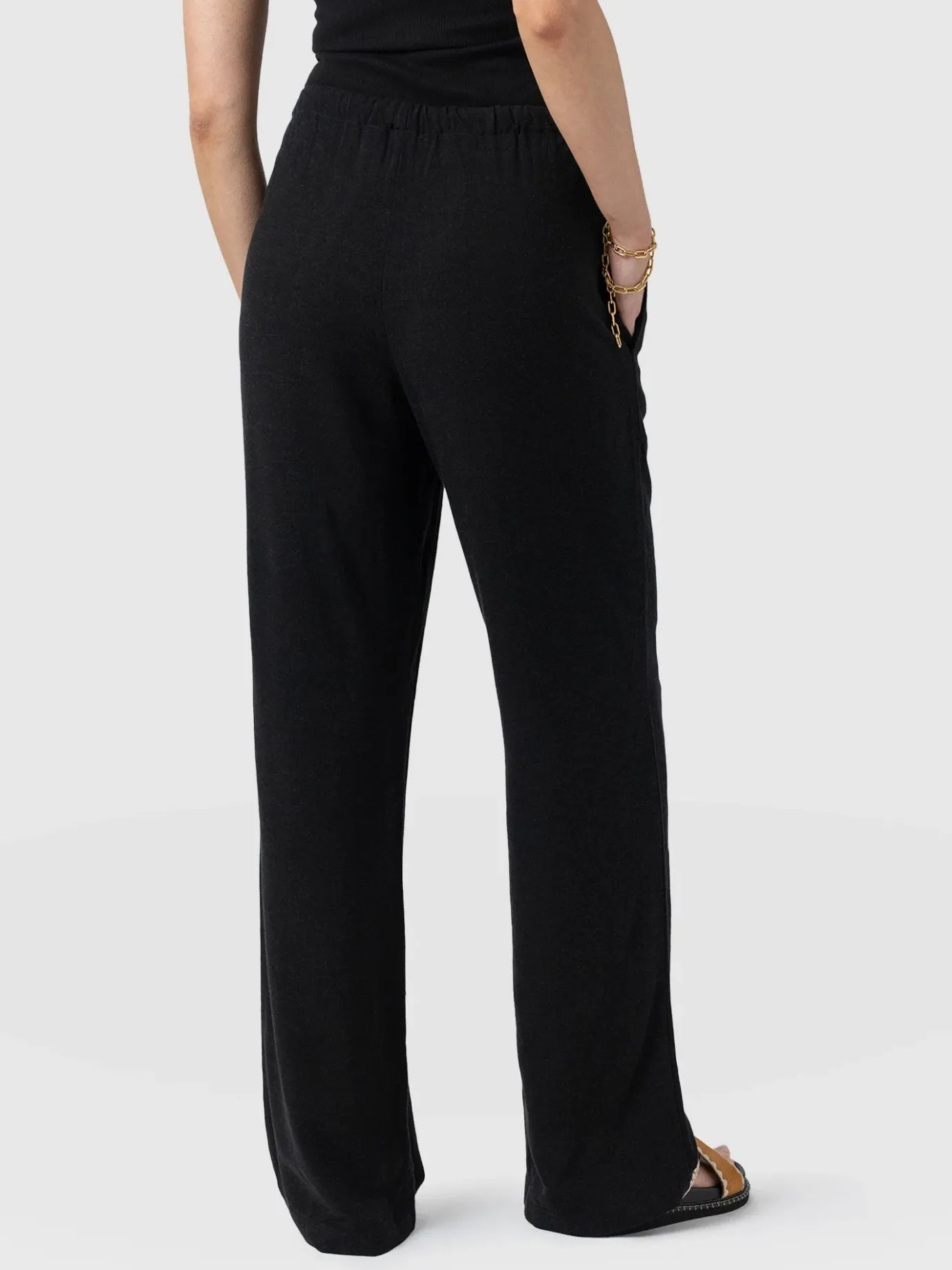 Pants|Saint and Sofia Corinne Linen Pant - Black