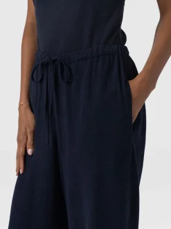 Pants|Saint and Sofia Corinne Linen Pant - Navy
