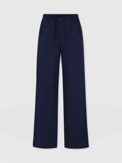 Pants|Saint and Sofia Corinne Linen Pant - Navy