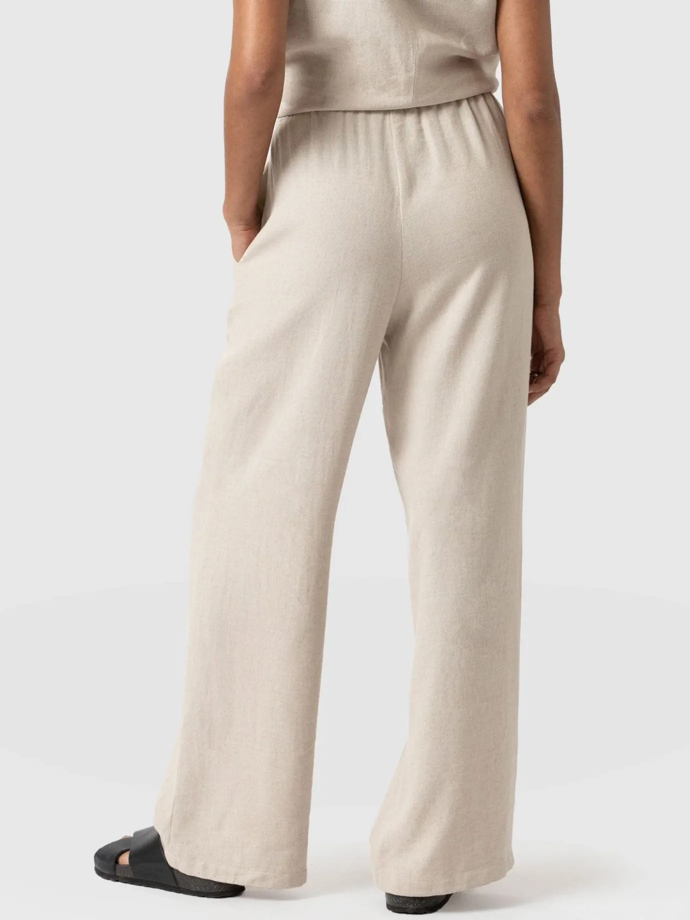 Pants|Saint and Sofia Corinne Linen Pant - Oatmeal