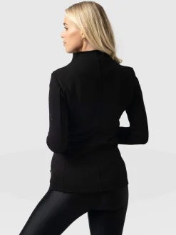 Coats & Jackets|Saint and Sofia Cotton Biker Jacket - Black