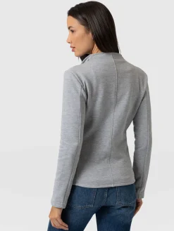 Coats & Jackets|Saint and Sofia Cotton Biker Jacket - Grey