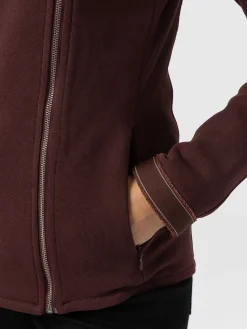 Coats & Jackets|Saint and Sofia Cotton Biker Jacket - Maroon - Bronze Stripe