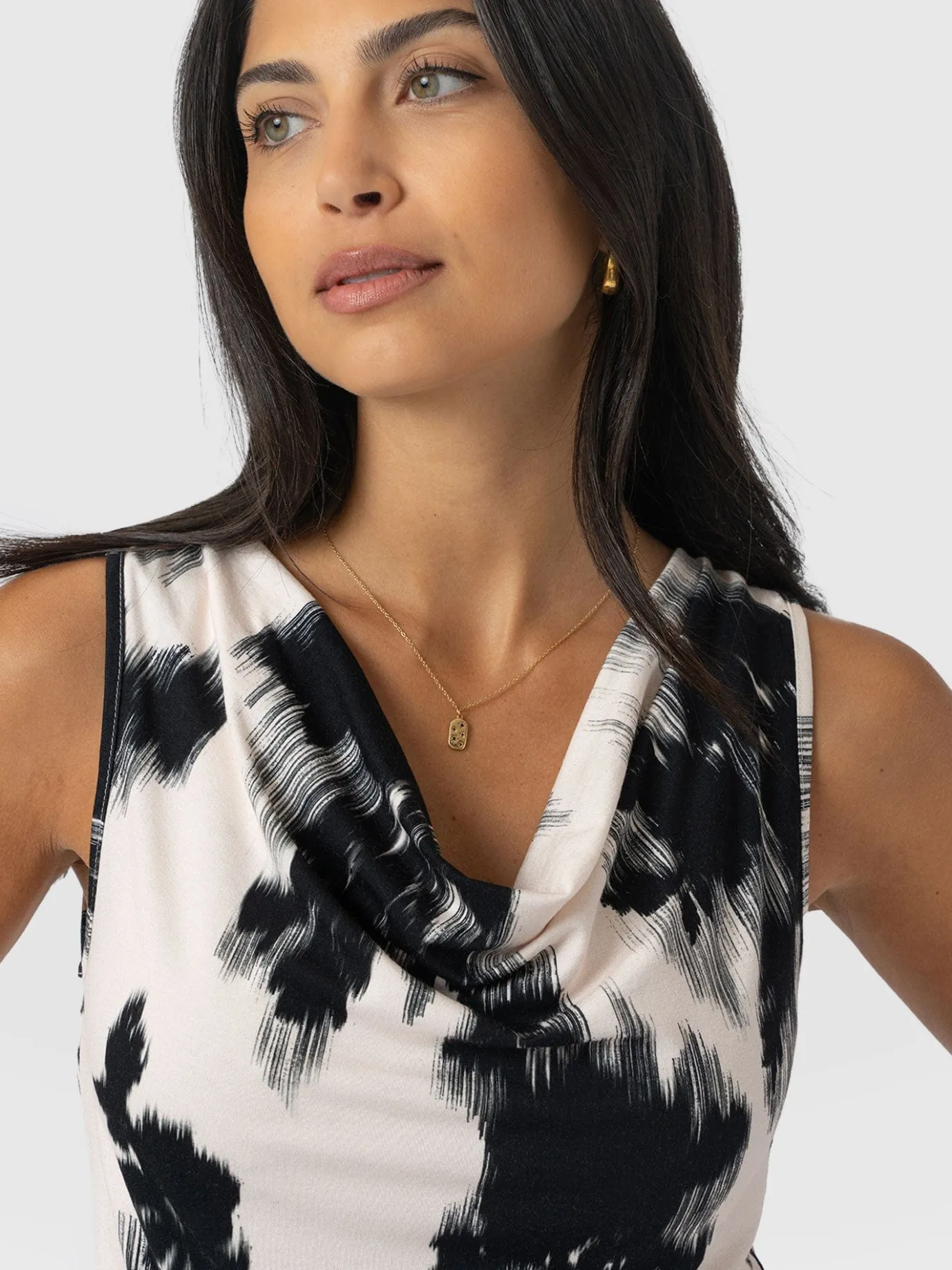 T-shirts & Tanks|Saint and Sofia Cowl Neck Cami - White Fade Floral