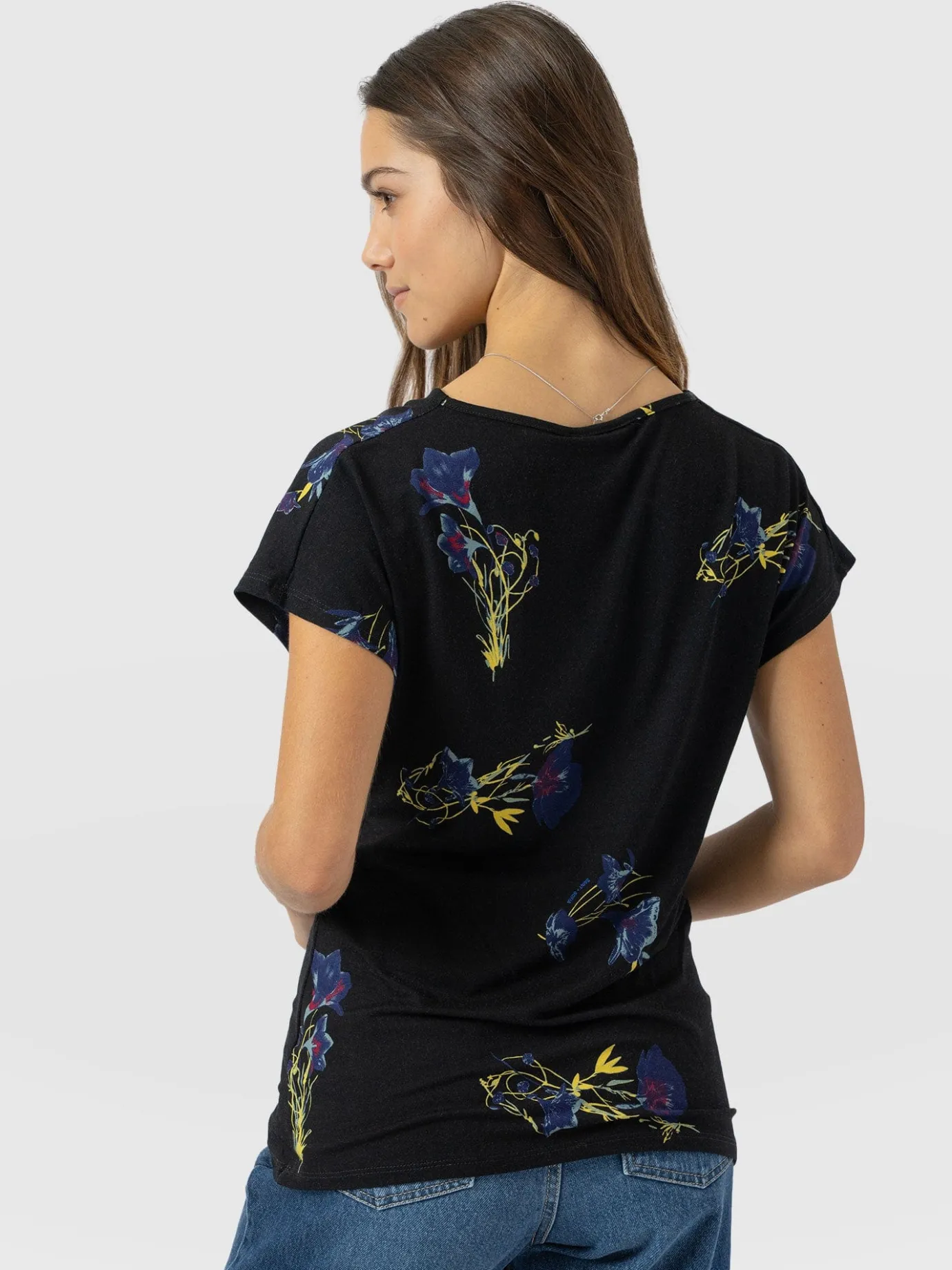 T-shirts & Tanks|Saint and Sofia Cowl Neck Tee - Blue Lily Gardens